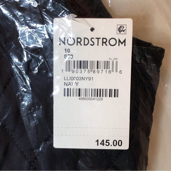 NWT Barbour Betty Quilted Vest Gilet Liner Fleece Navy Sizes 8 - Picture 10 of 13